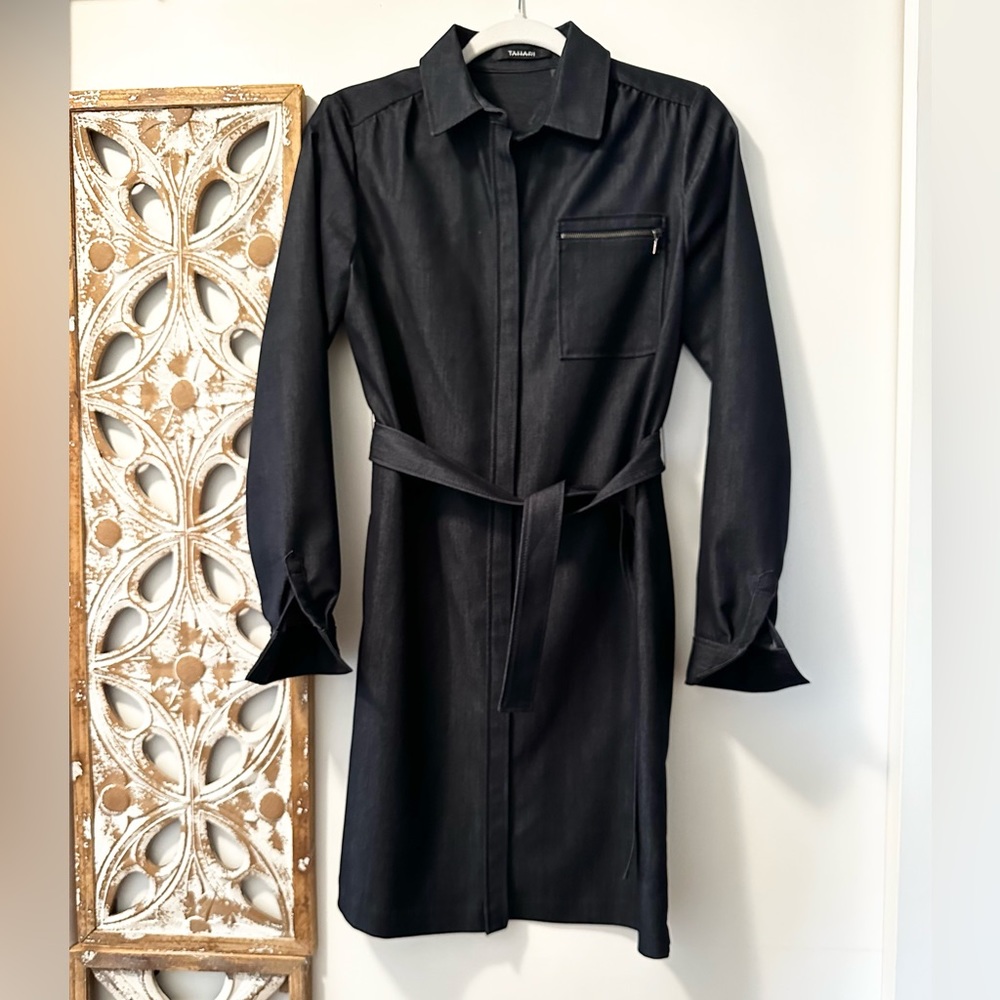 Tahari Dark wash Denim Dress - Picture 11 of 13
